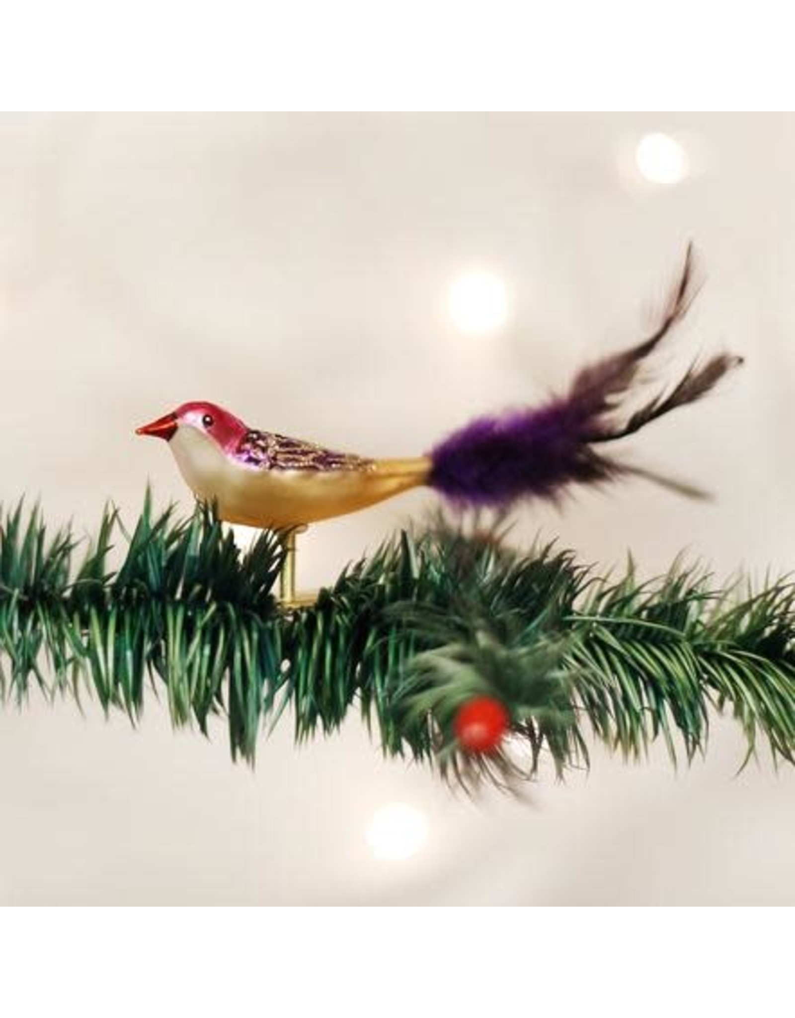 OLD WORLD CHRISTMAS 18005   MINIATURE LOVEBIRD