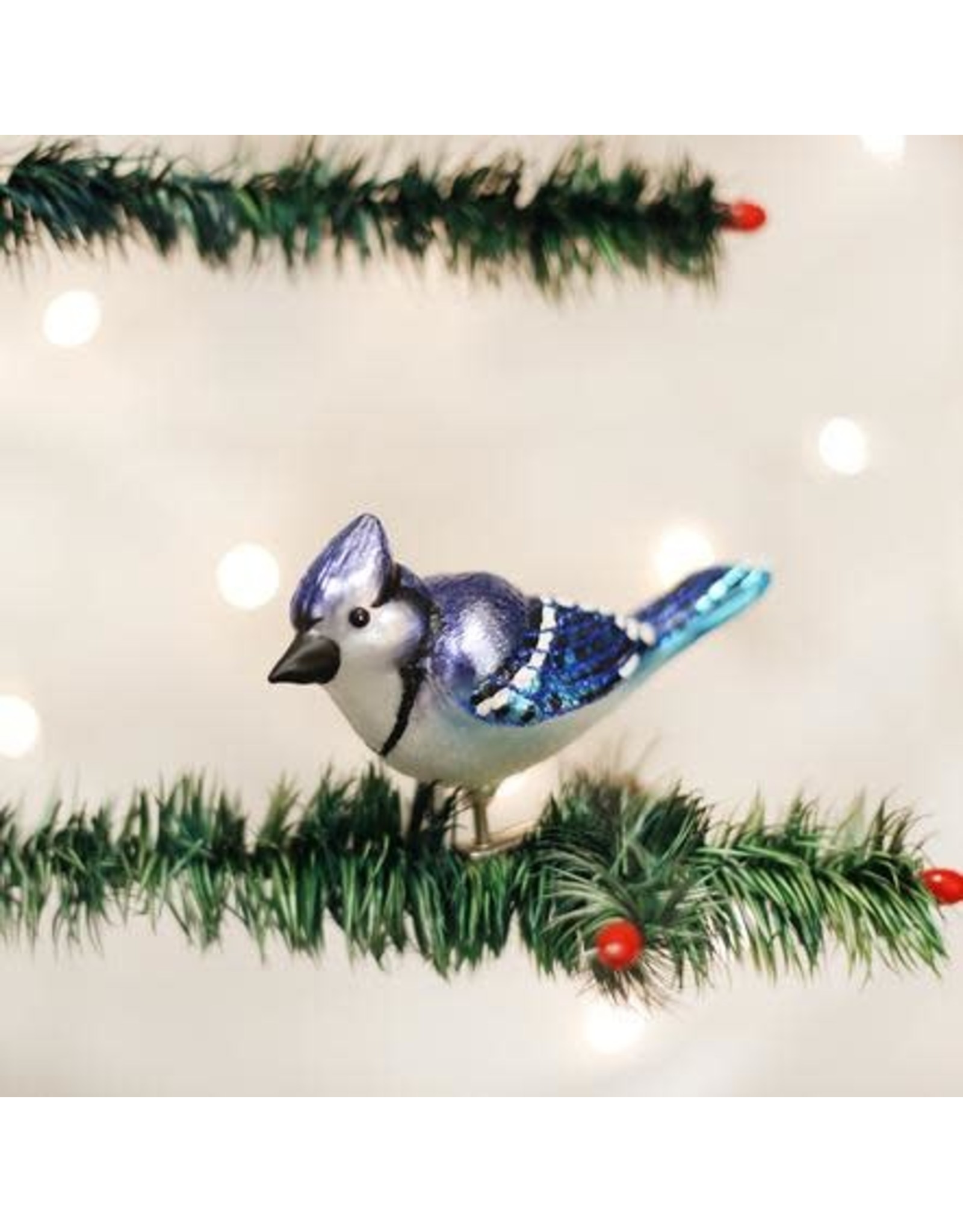 OLD WORLD CHRISTMAS 18080   CLIP-ON BRIGHT BLUE JAY
