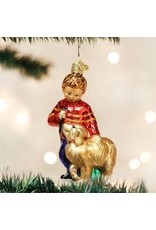 OLD WORLD CHRISTMAS BOY WITH DOG