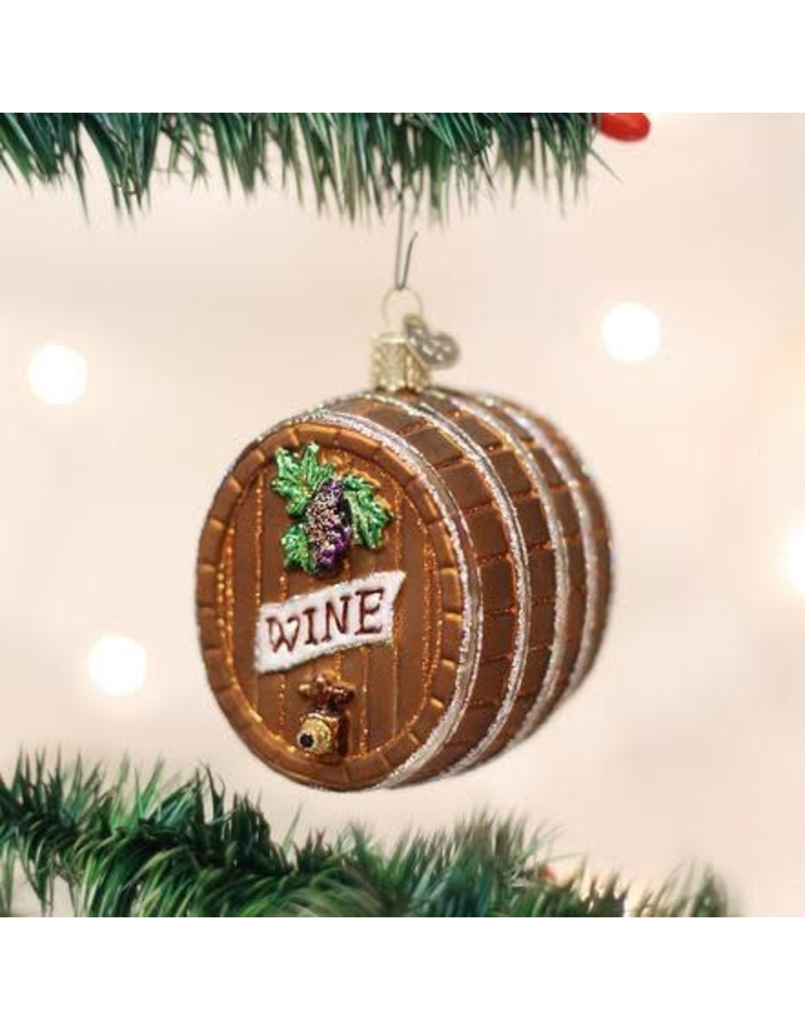 OLD WORLD CHRISTMAS 32067   WINE BARREL