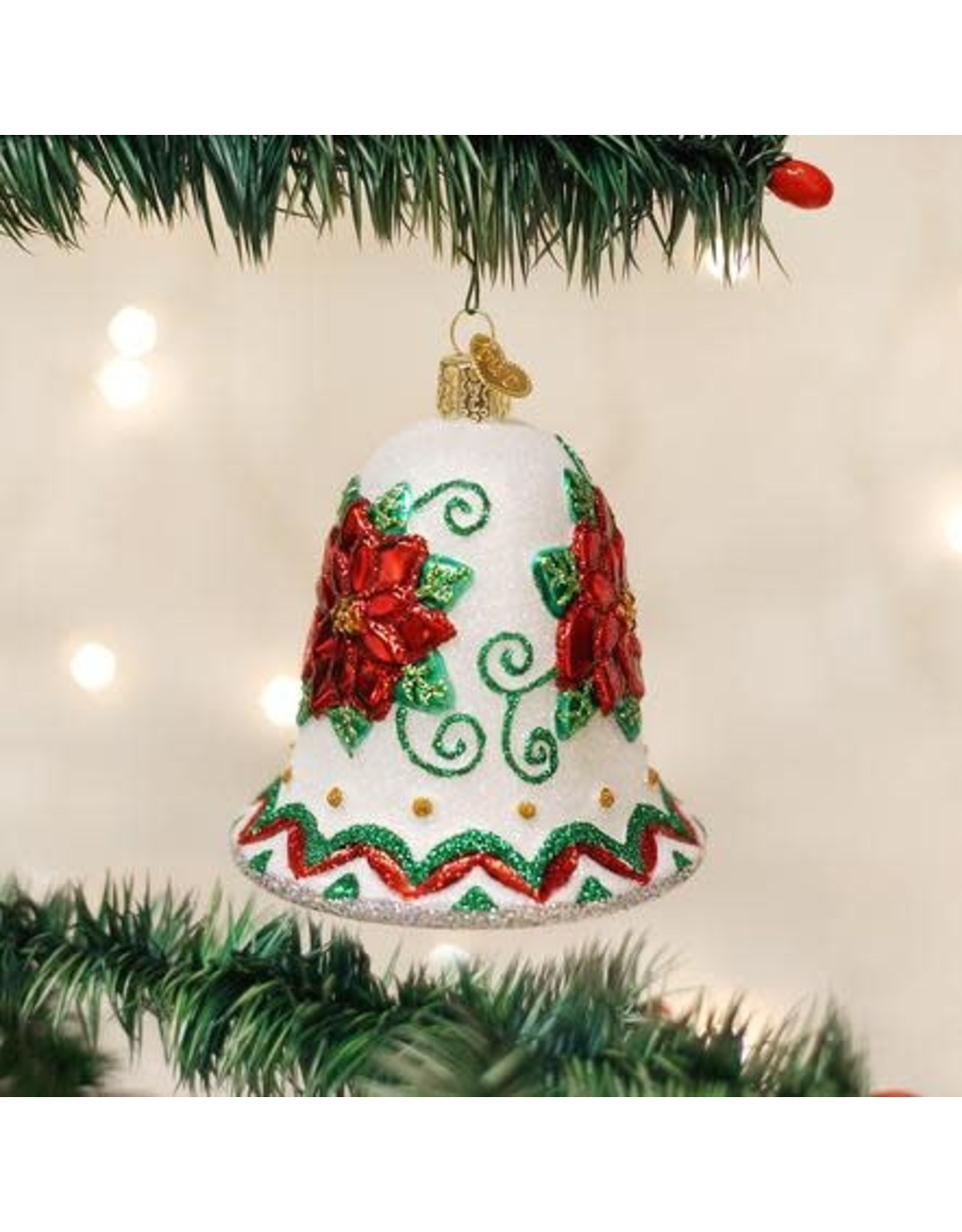 OLD WORLD CHRISTMAS POINSETTIA BELL