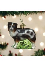 OLD WORLD CHRISTMAS 12550   AUSTRALIAN SHEPHERD