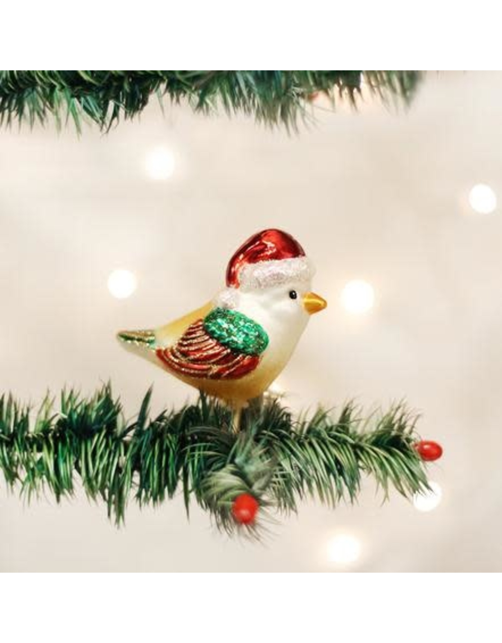 OLD WORLD CHRISTMAS 18102   SANTA BIRD