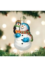 OLD WORLD CHRISTMAS 24181   SNOWMAN WITH PENGUIN PAL