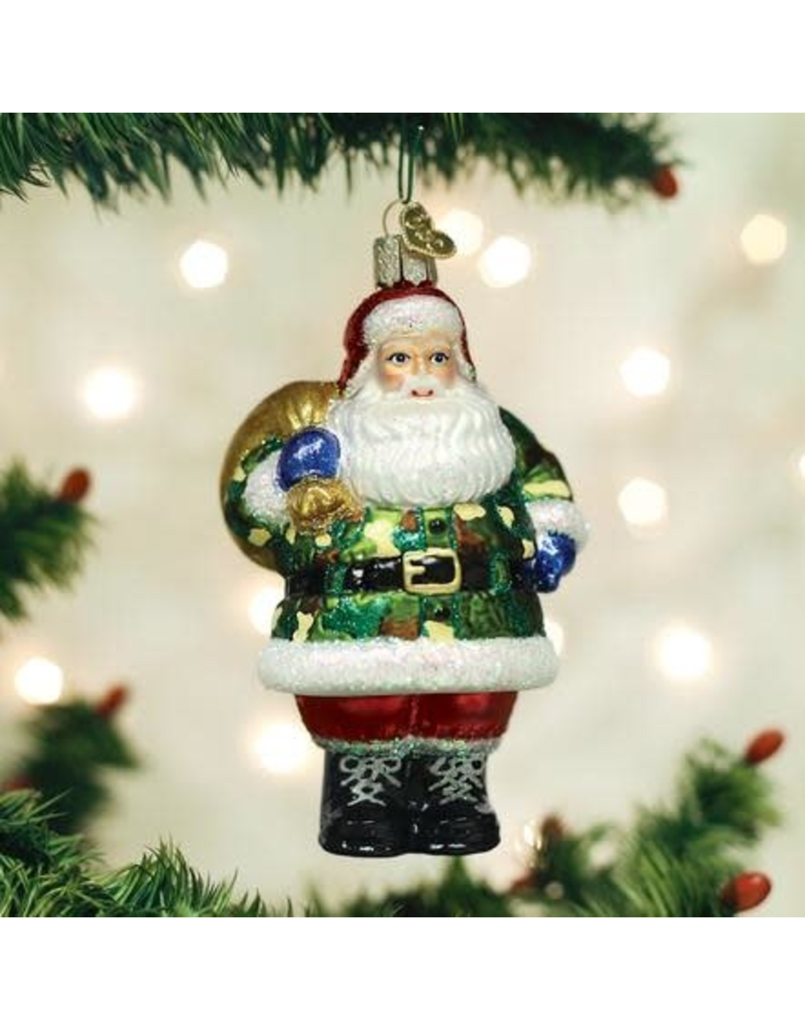 OLD WORLD CHRISTMAS CAMO SANTA