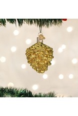 OLD WORLD CHRISTMAS SMALL GOLD PINE CONE