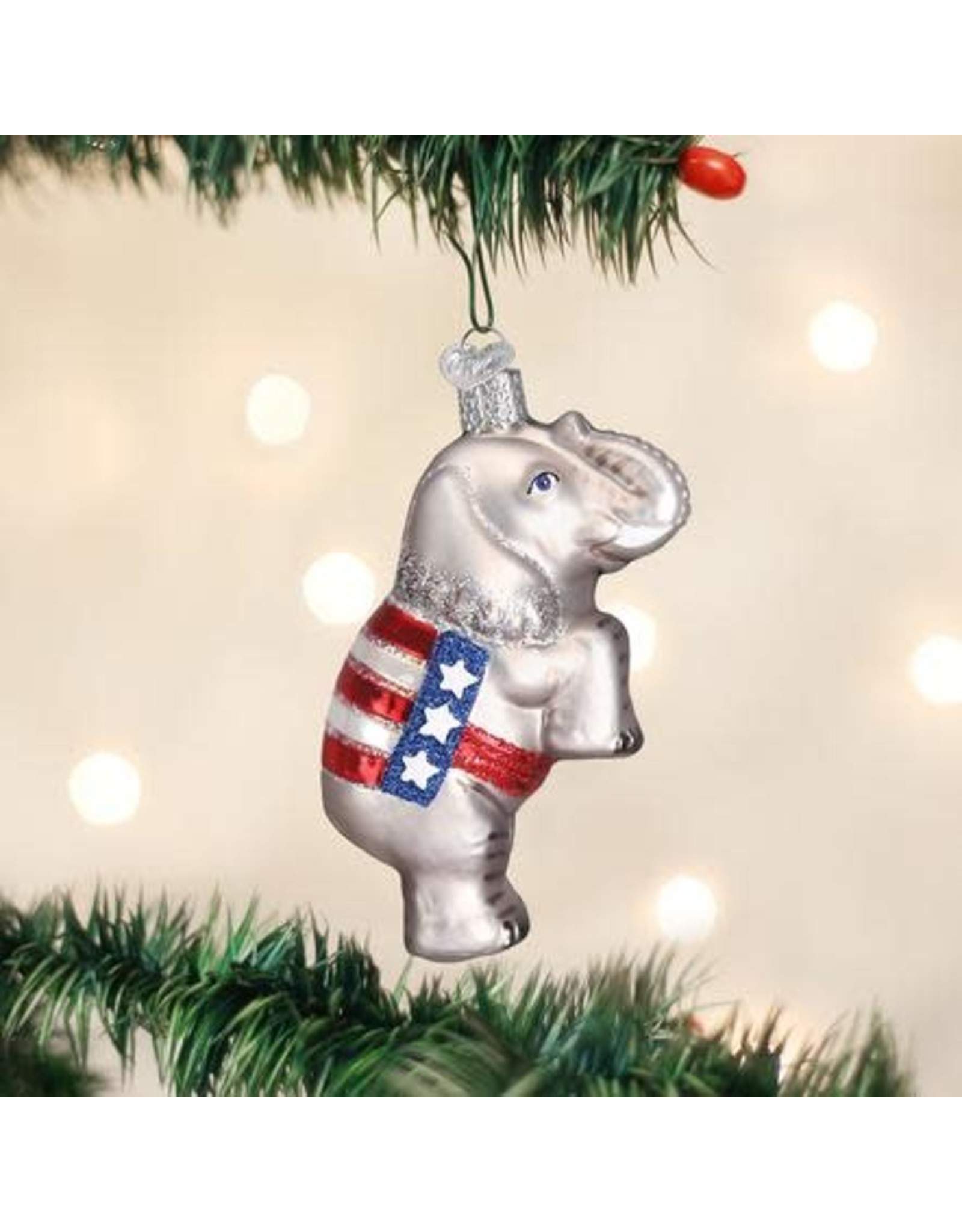 OLD WORLD CHRISTMAS 12108   REPUBLICAN ELEPHANT