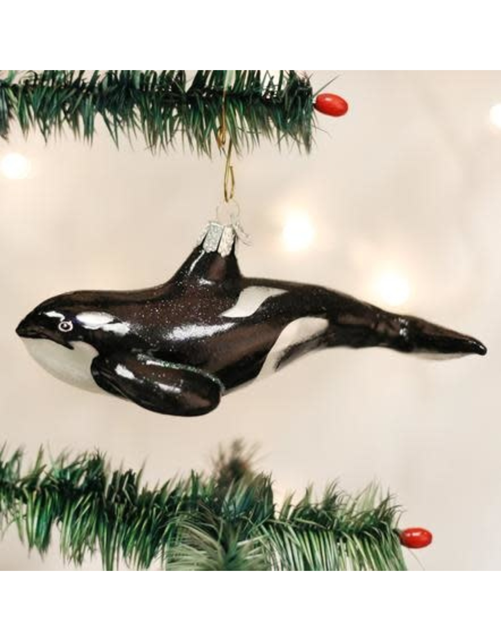 OLD WORLD CHRISTMAS 12252   ORCA WHALE
