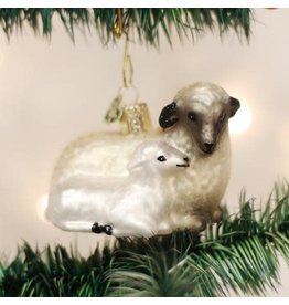 OLD WORLD CHRISTMAS SHEEP WITH LAMB