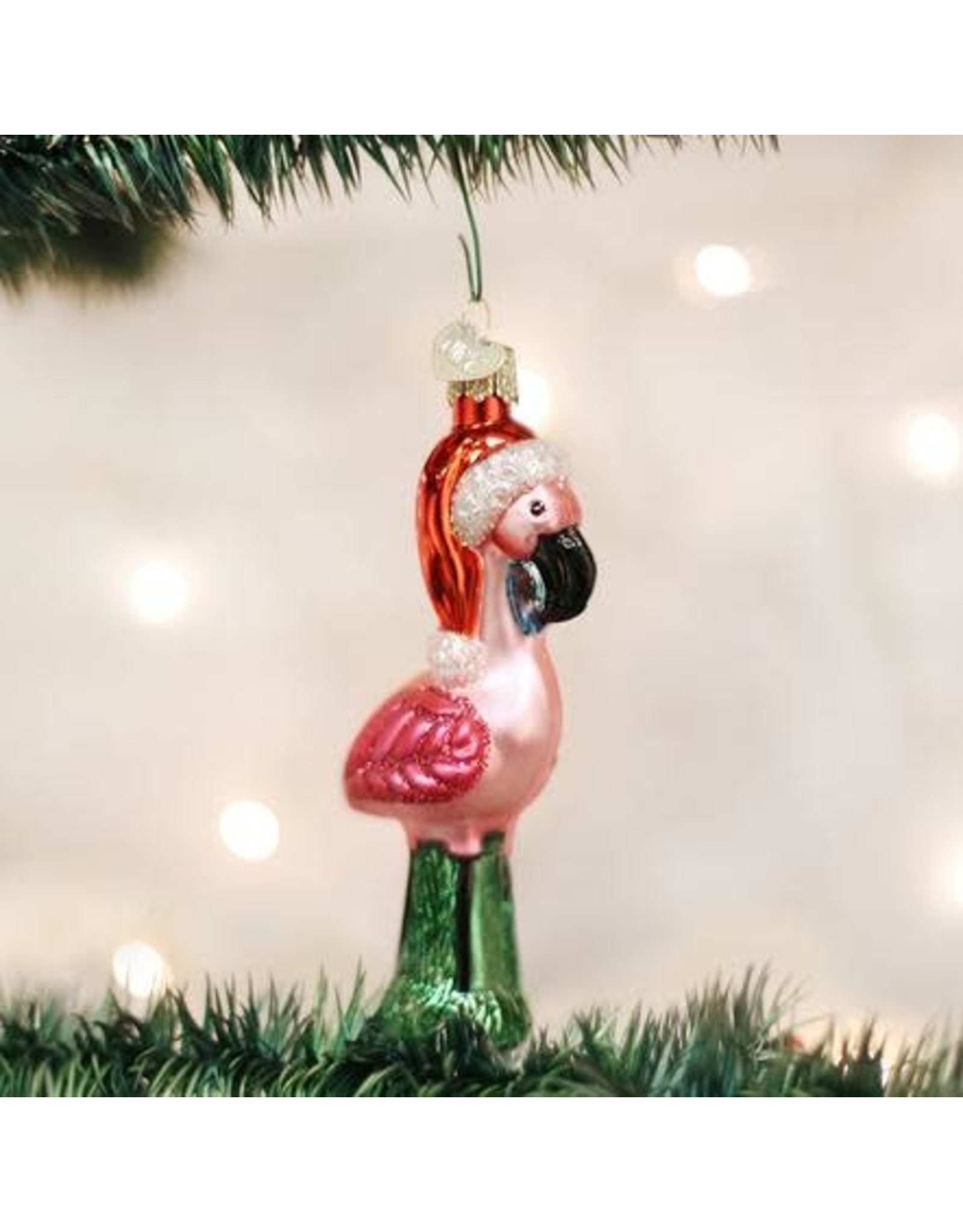 OLD WORLD CHRISTMAS YARD FLAMINGO