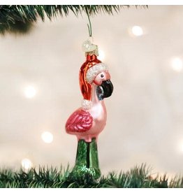 OLD WORLD CHRISTMAS YARD FLAMINGO
