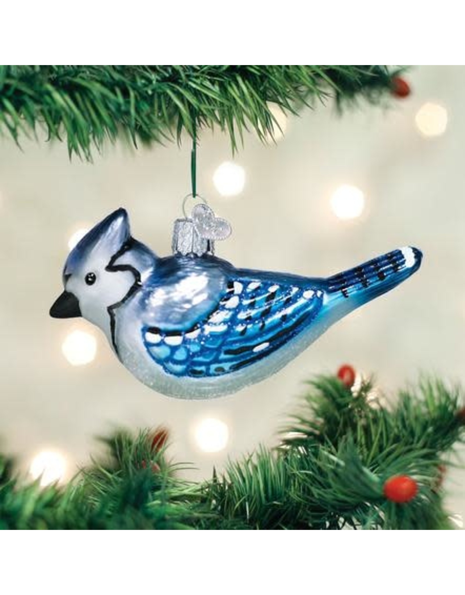 OLD WORLD CHRISTMAS 16121   BRIGHT BLUE JAY