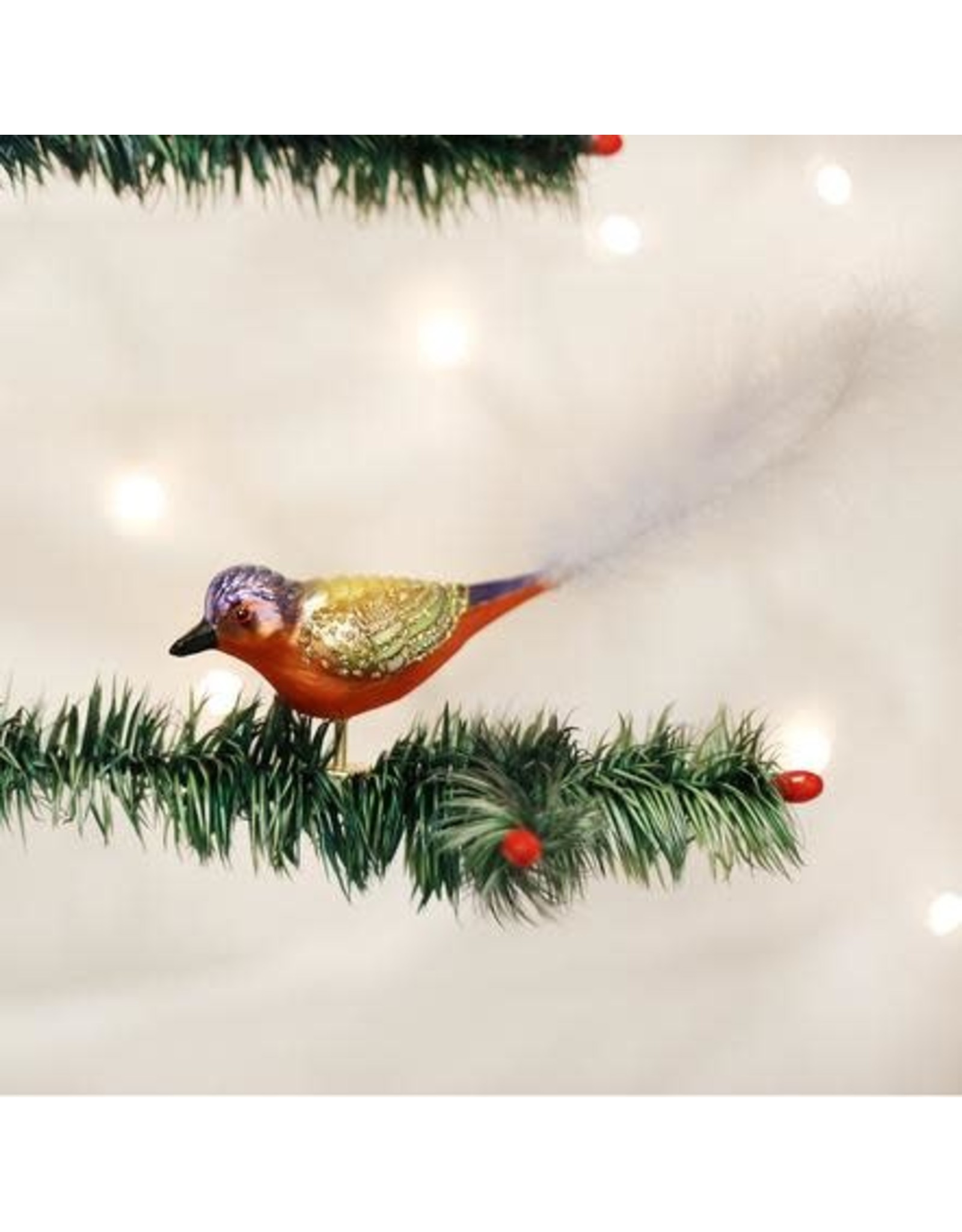 OLD WORLD CHRISTMAS 18028   PAINTED BUNTING