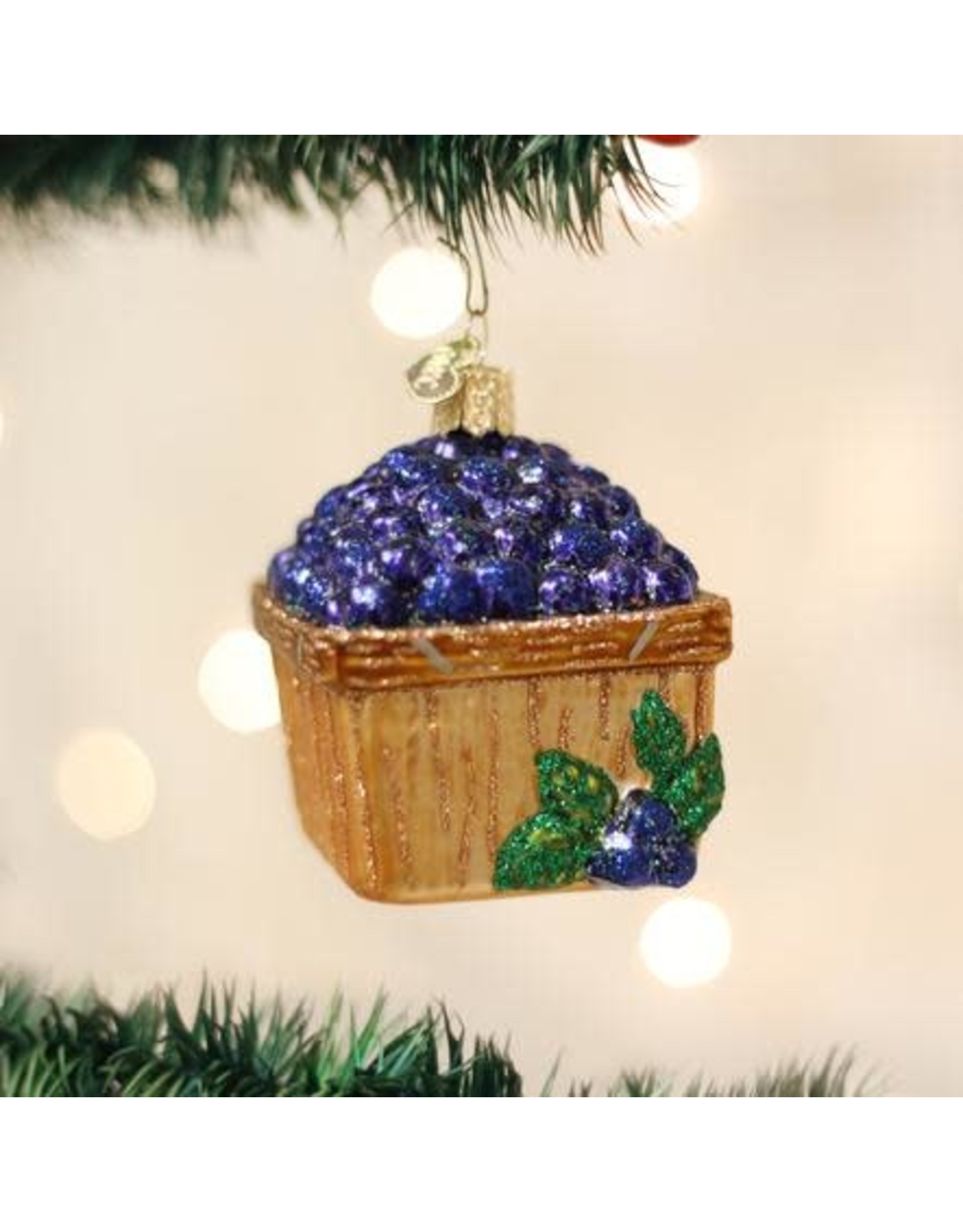 OLD WORLD CHRISTMAS 28102   BASKET OF BLUEBERRIES