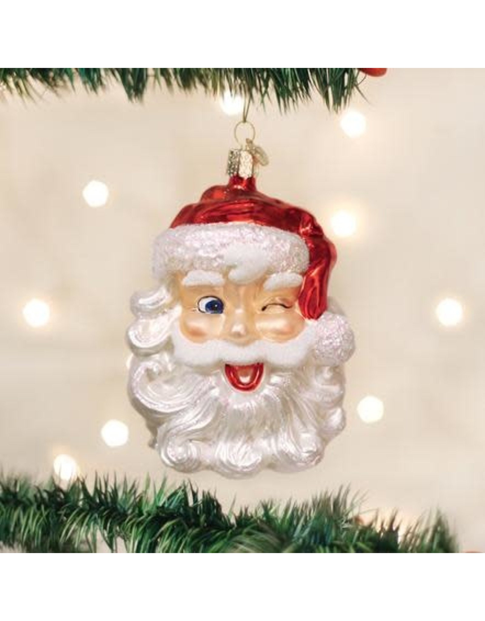 OLD WORLD CHRISTMAS WINKING SANTA