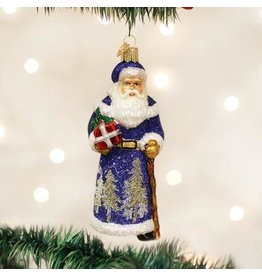 OLD WORLD CHRISTMAS 40248   GLISTENING MIDNIGHT SANTA