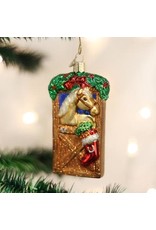 OLD WORLD CHRISTMAS HORSE IN STALL