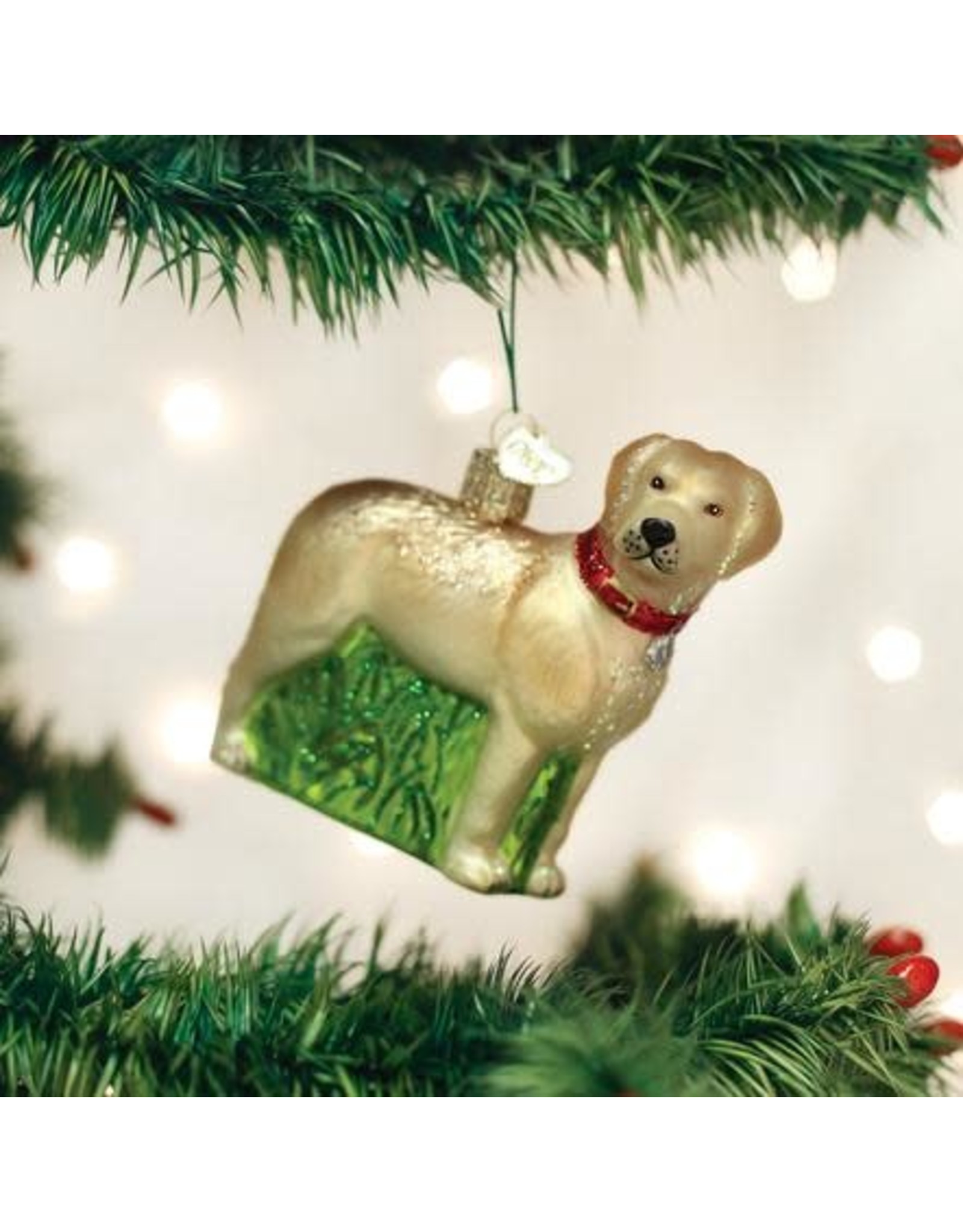 OLD WORLD CHRISTMAS 12496   STANDING YELLOW LAB