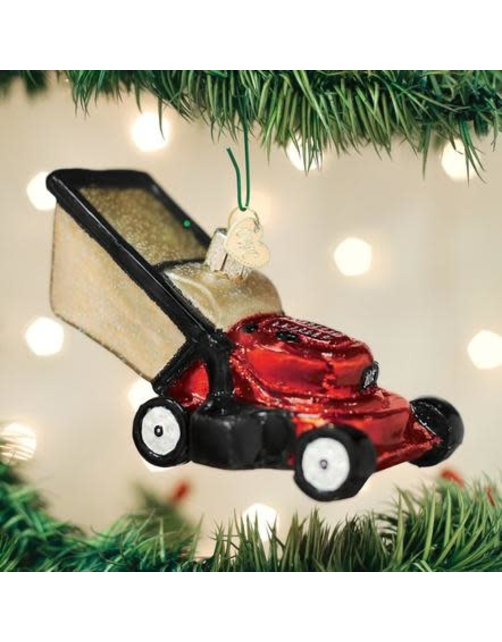 OLD WORLD CHRISTMAS 32321   LAWN MOWER