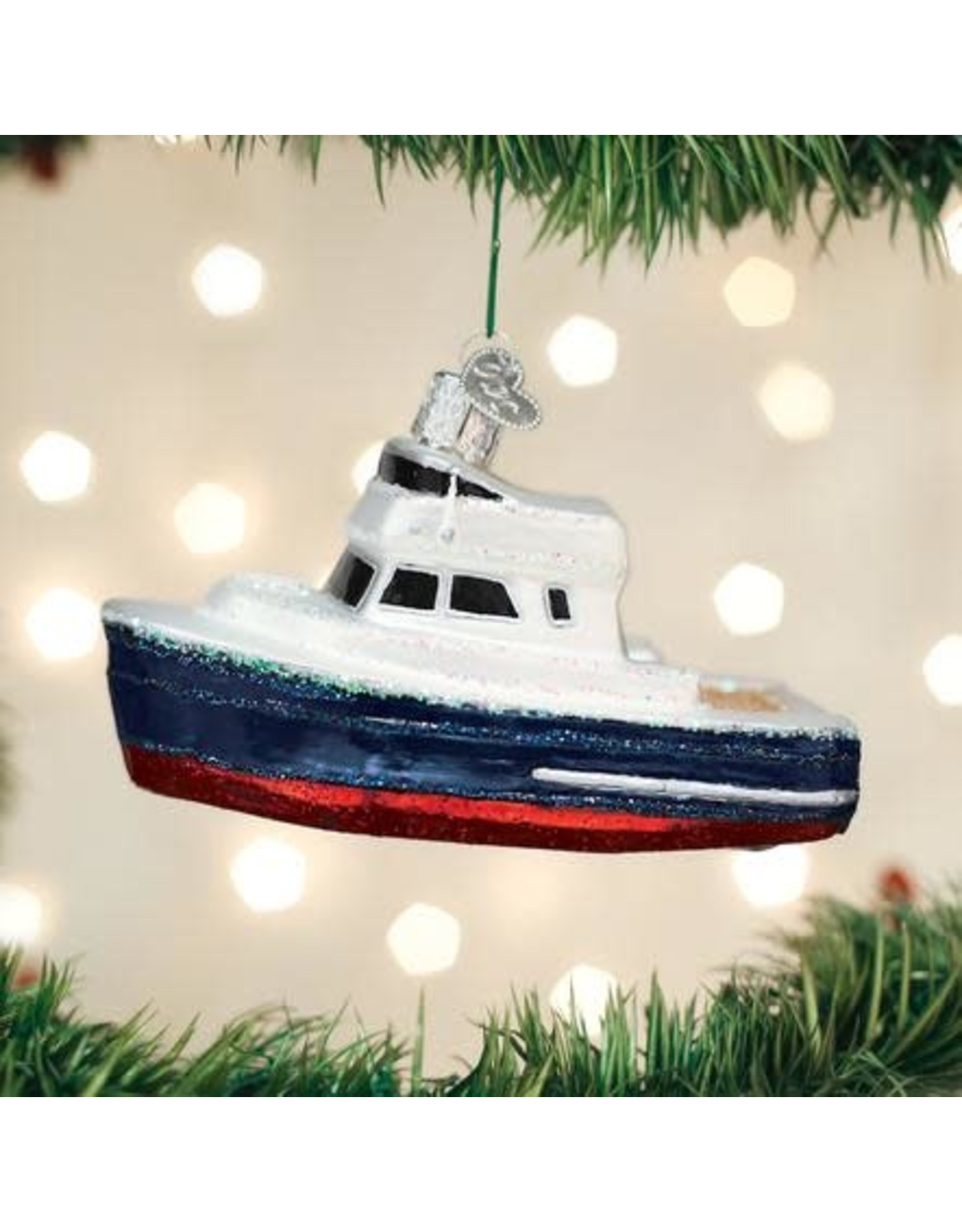 OLD WORLD CHRISTMAS 46078   CHARTER BOAT
