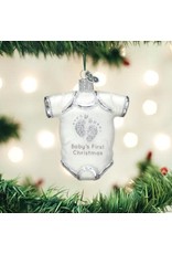 OLD WORLD CHRISTMAS WHITE BABY ONESIE