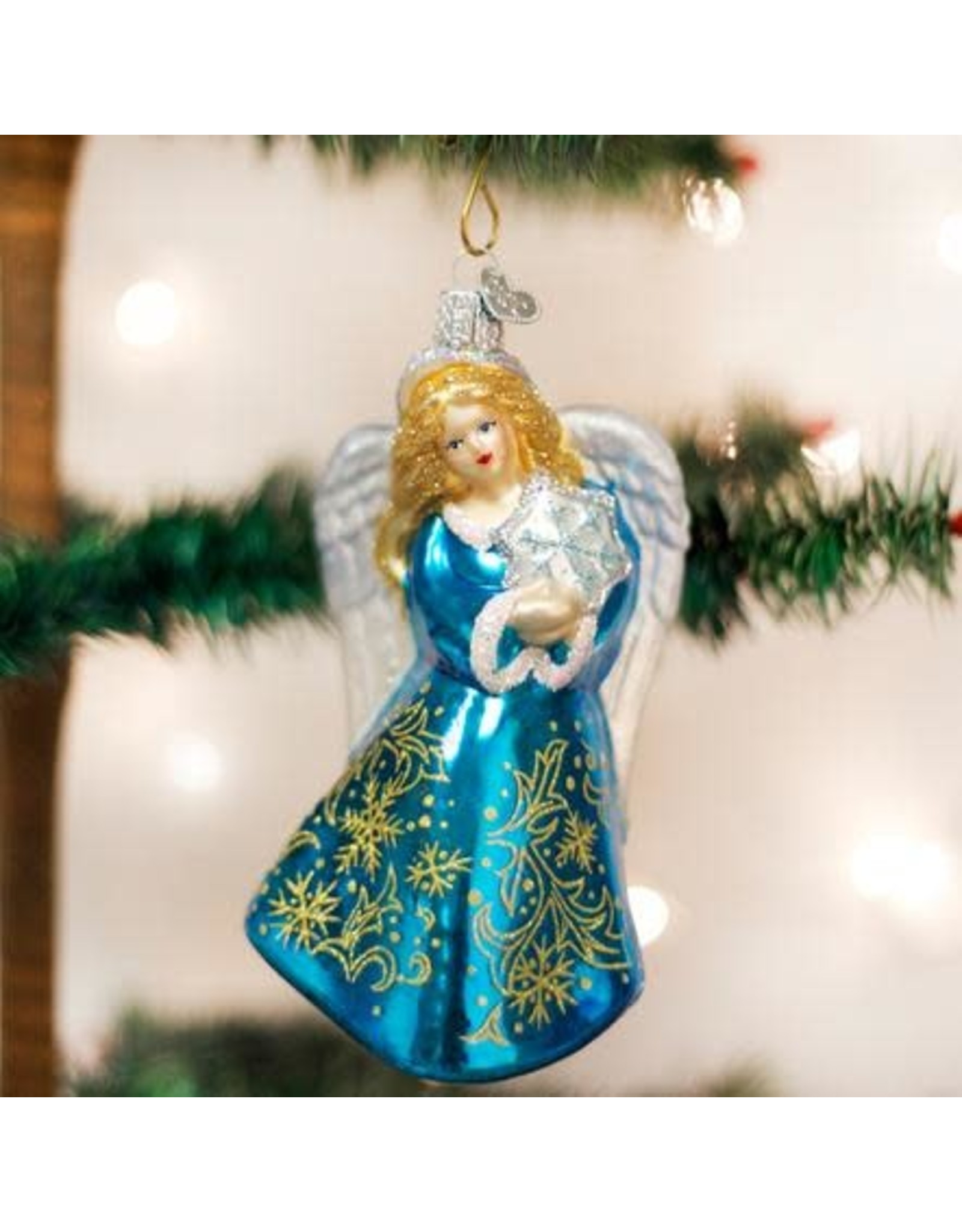 OLD WORLD CHRISTMAS 10202   GLISTENING SNOWFLAKE ANGEL