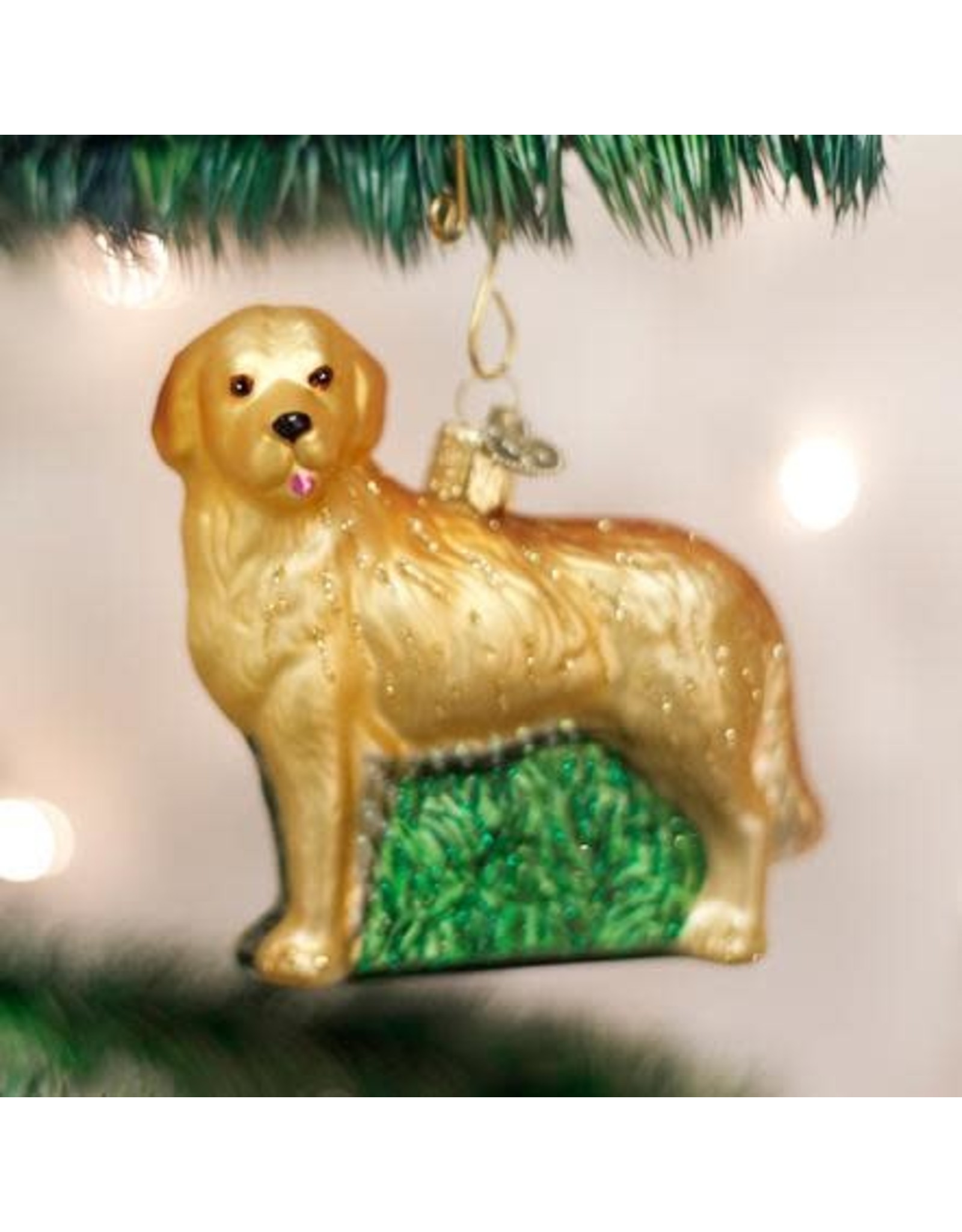 OLD WORLD CHRISTMAS 12203   GOLDEN RETRIEVER