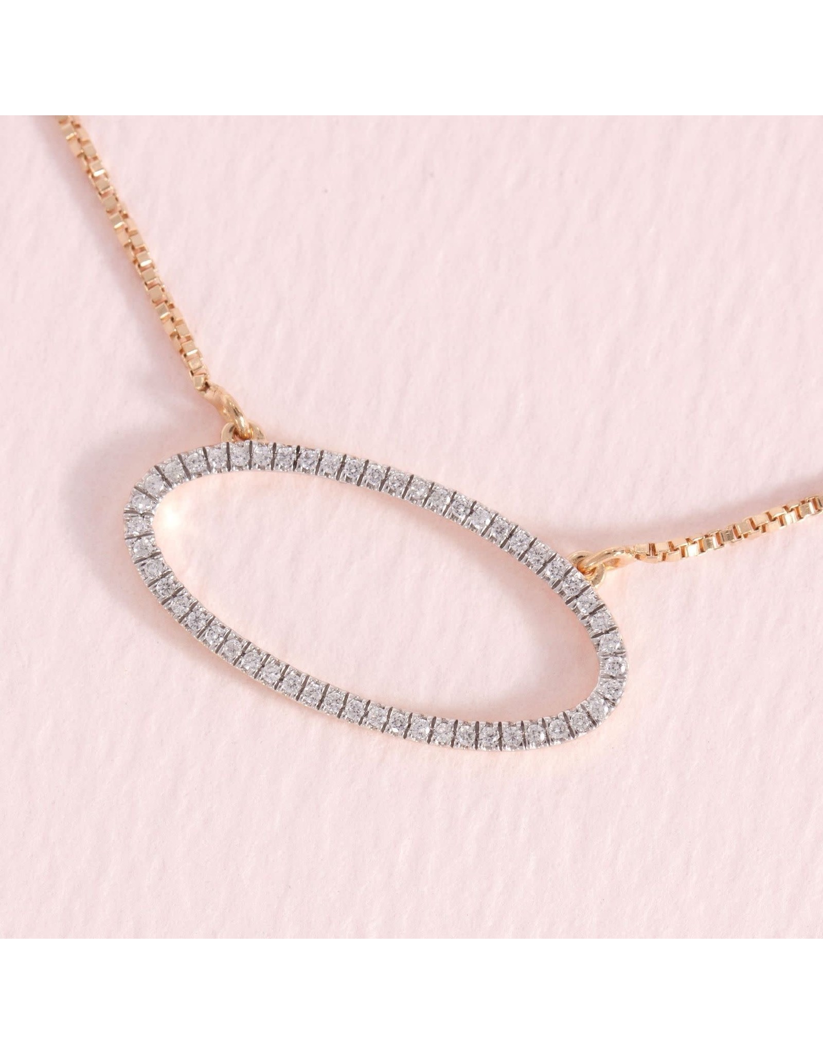 ELLA STEIN ONE WITH THE OVAL NK YG