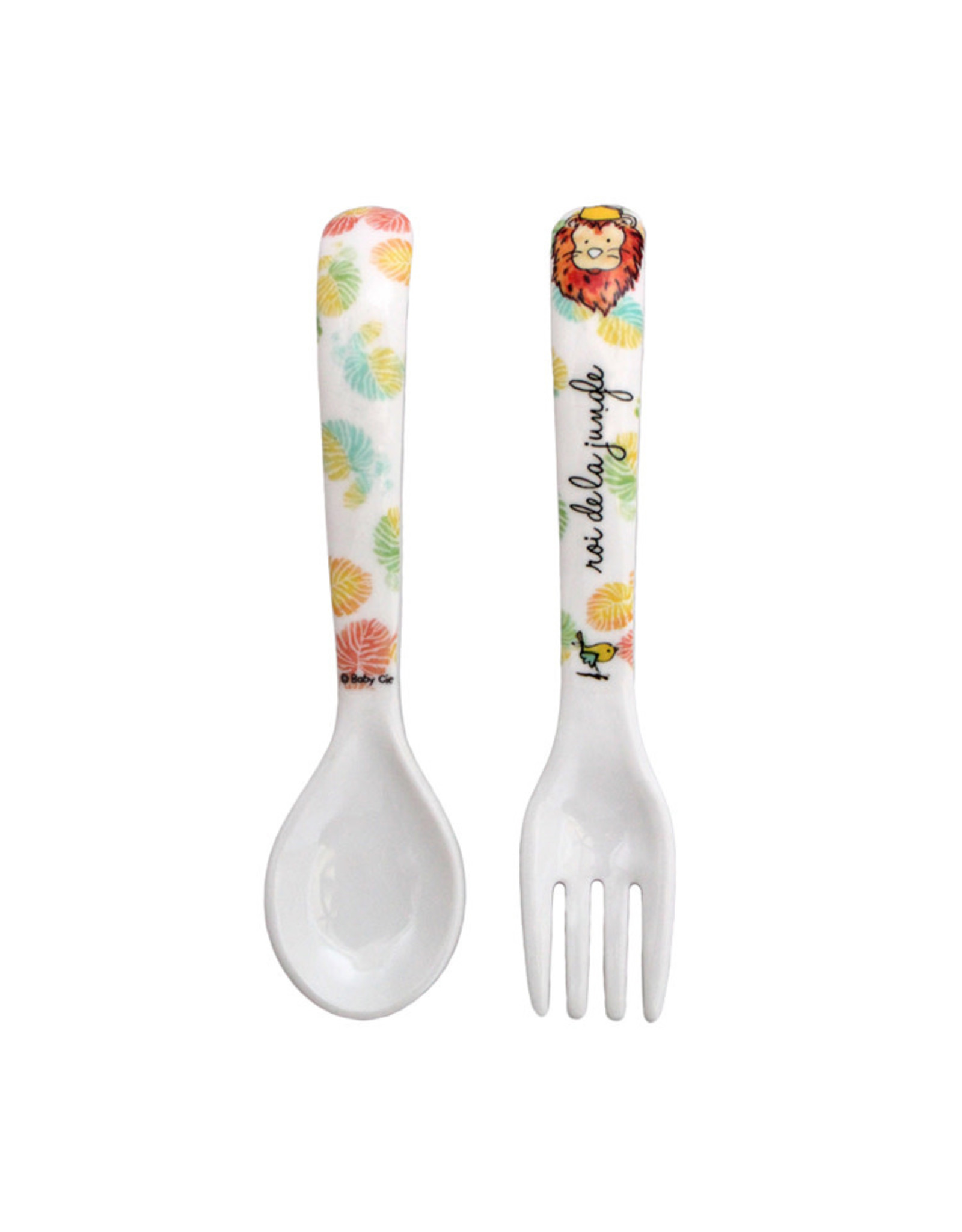 BABY CIE FORK/SPOON SET KING OF THE JUNGLE