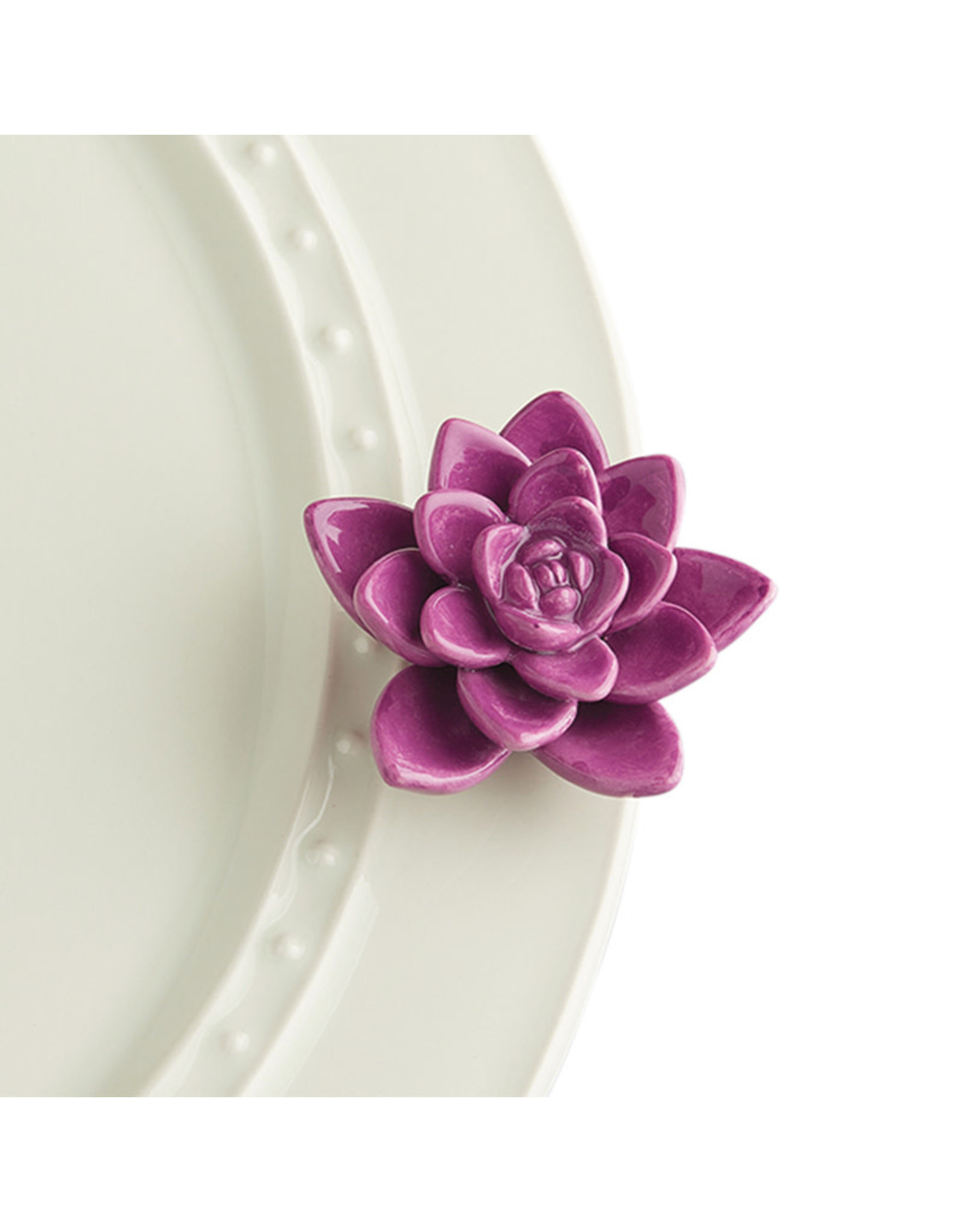 NORA FLEMING SUCCULENT FLOWER PURPLE