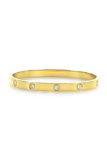 MAYA J CZBB83Y   BANGLE W/ALL AROUND CZ STONES