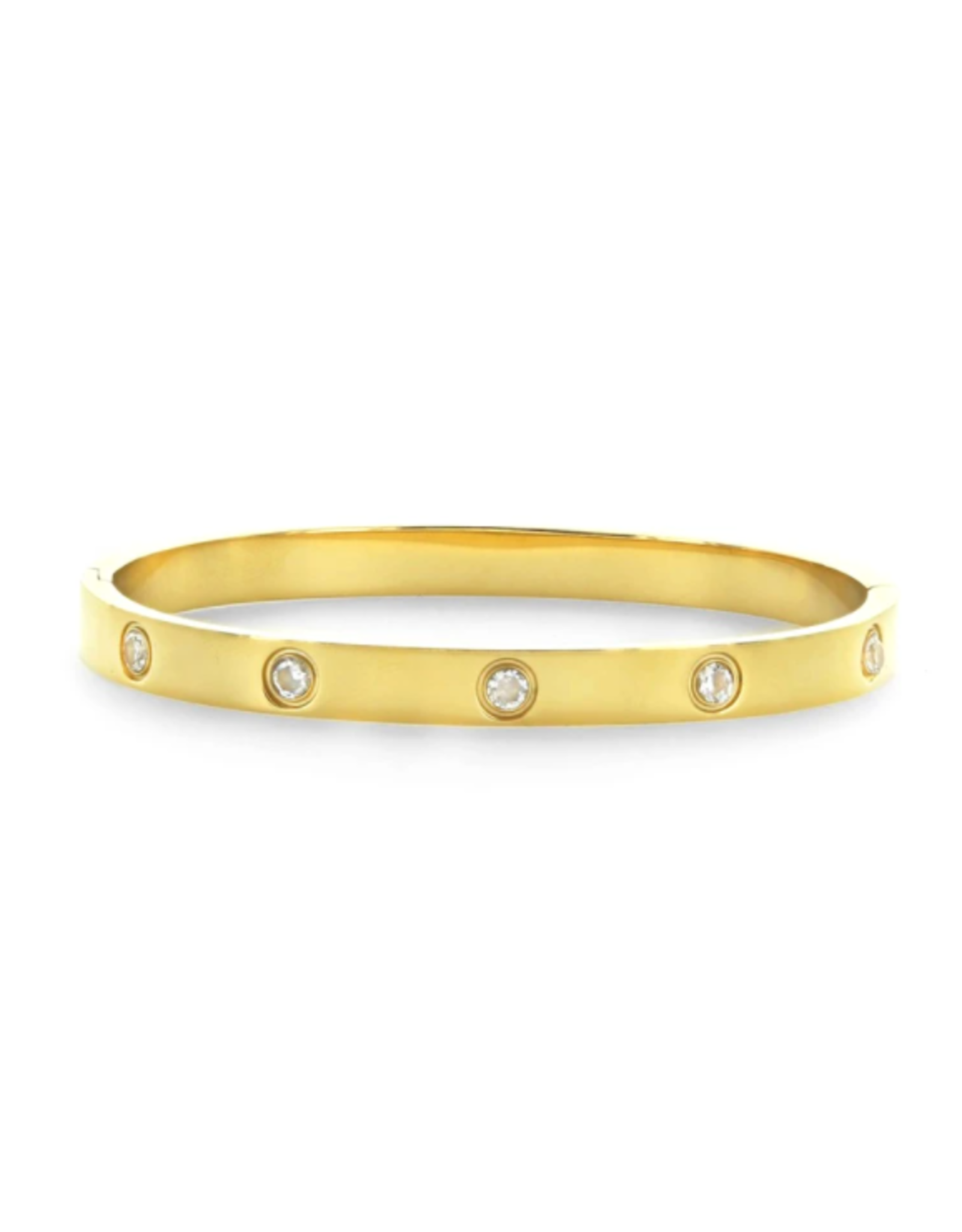 MAYA J CZBB83Y   BANGLE W/ALL AROUND CZ STONES