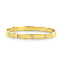 MAYA J CZBB83Y   BANGLE W/ALL AROUND CZ STONES