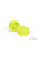 Pro-Line Velocity 2.2" Hex Front Yellow Wheels (2) for RB7, B6 and B6D