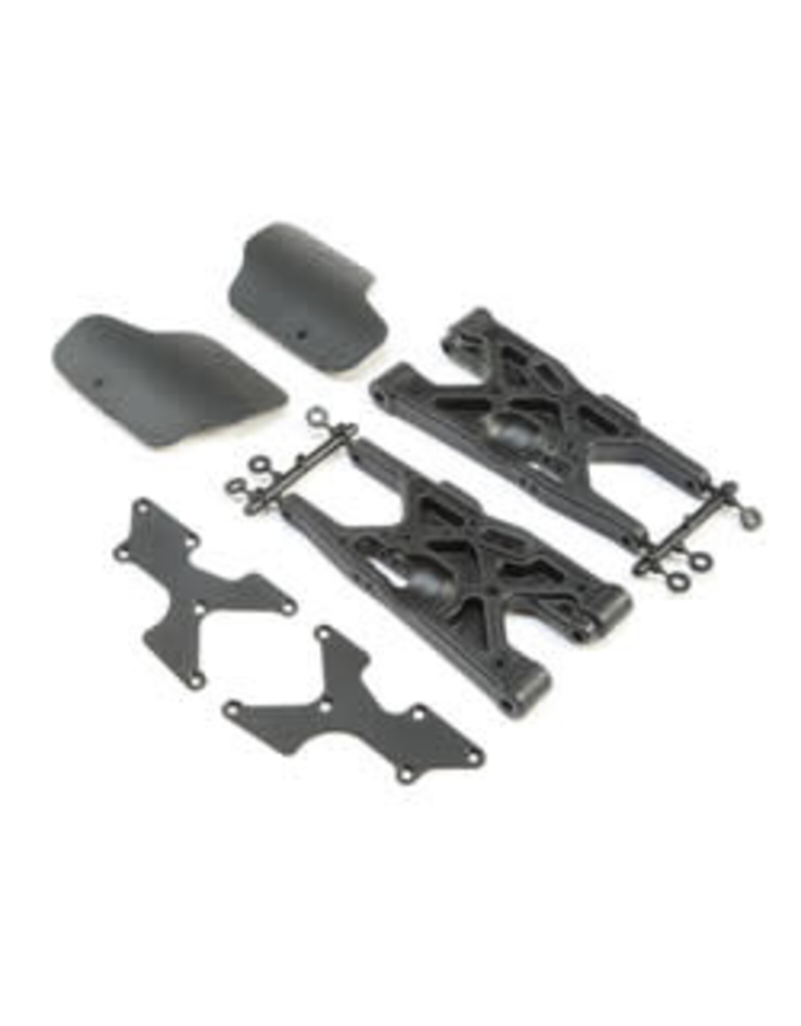 Team Losi Racing Rear Arms, Inserts, Guards (2): 8X