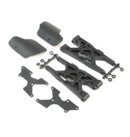 Team Losi Racing Rear Arms, Inserts, Guards (2): 8X