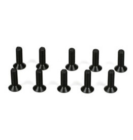 Team Losi Racing Flathead Screws, M3 x 10mm (10)