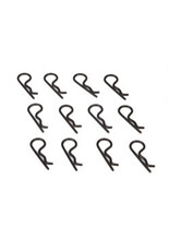 Team Losi Racing Body Clips, Black (12)