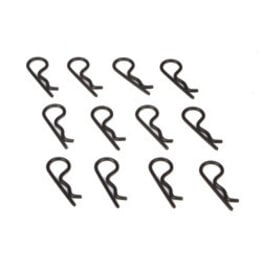 Team Losi Racing Body Clips, Black (12)