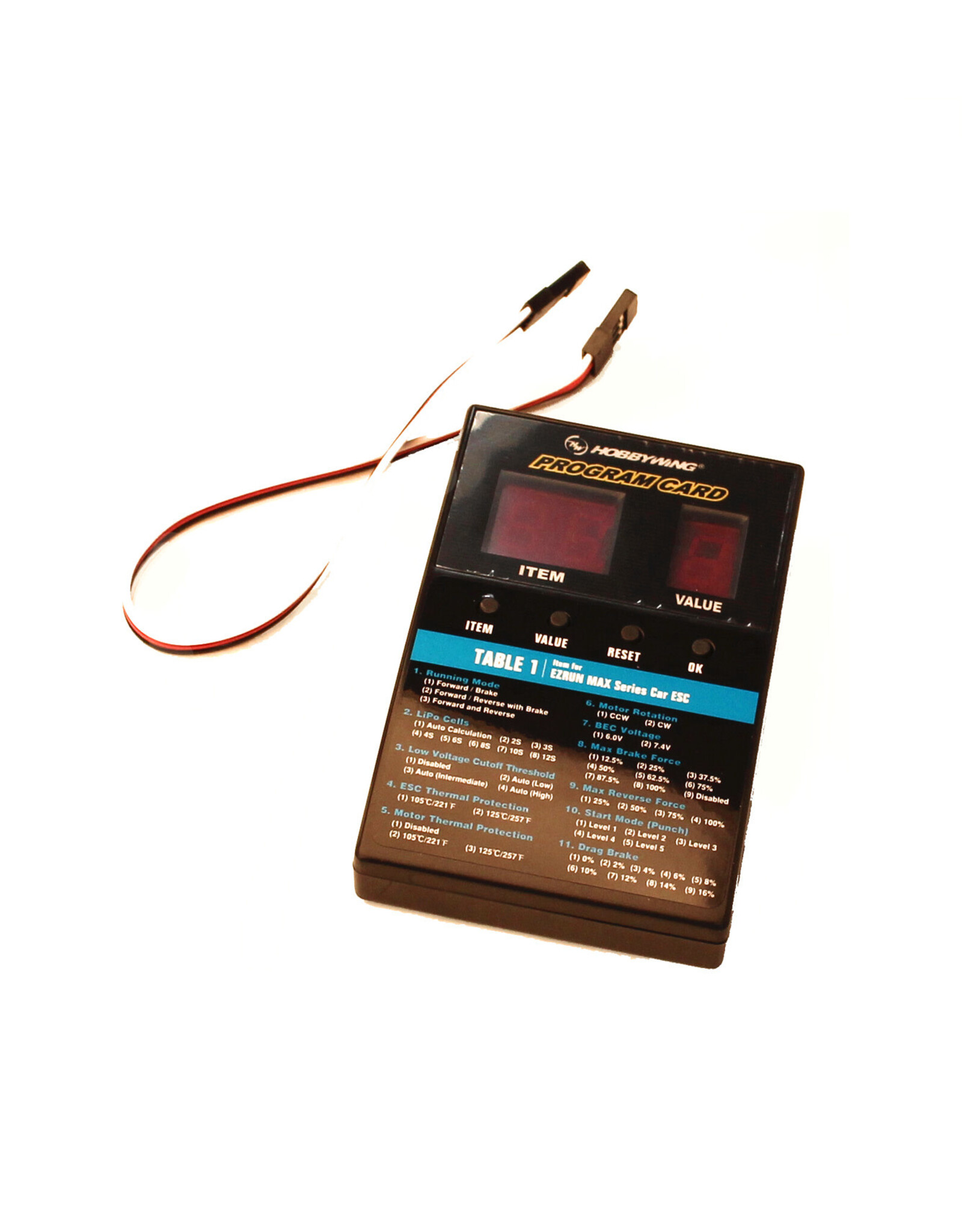 Hobbywing LED Program Card - General Use