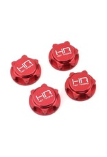 Hot Racing Serrated Dirt Shield Wheel Nuts 17mm Red (4)