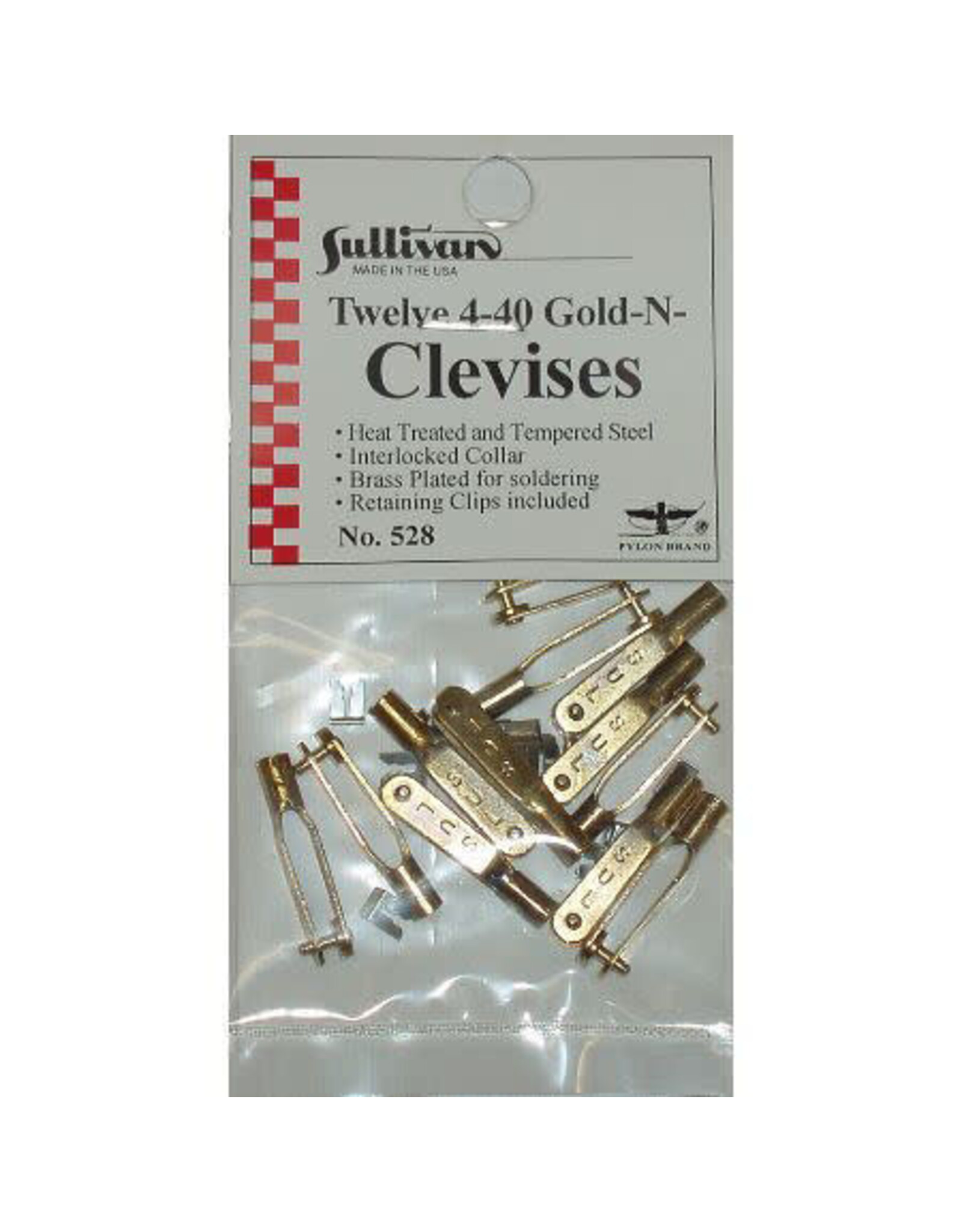 Sullivan Products 4-40 Gold-N-Clevises (12)