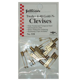Sullivan Products 4-40 Gold-N-Clevises (12)