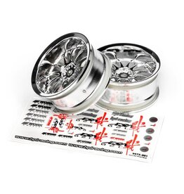 HPI Racing Work XSA 02C Wheel, 26mm-6mm OffSet, Chrome
