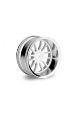 HPI Racing Work XSA 02C Wheel, 26mm, Chrome/White, 9mm Offset