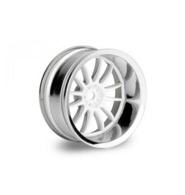 HPI Racing Work XSA 02C Wheel, 26mm, Chrome/White, 9mm Offset