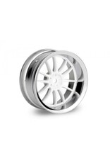 HPI Racing Work XSA 02C Wheel, 26mm-6mm Offset, Chrome/White