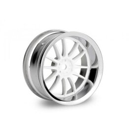 HPI Racing Work XSA 02C Wheel, 26mm-6mm Offset, Chrome/White