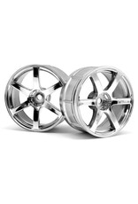 HPI Racing LP29 Wheel, Yokohama AVS Model T6, Chrome, (2pcs)
