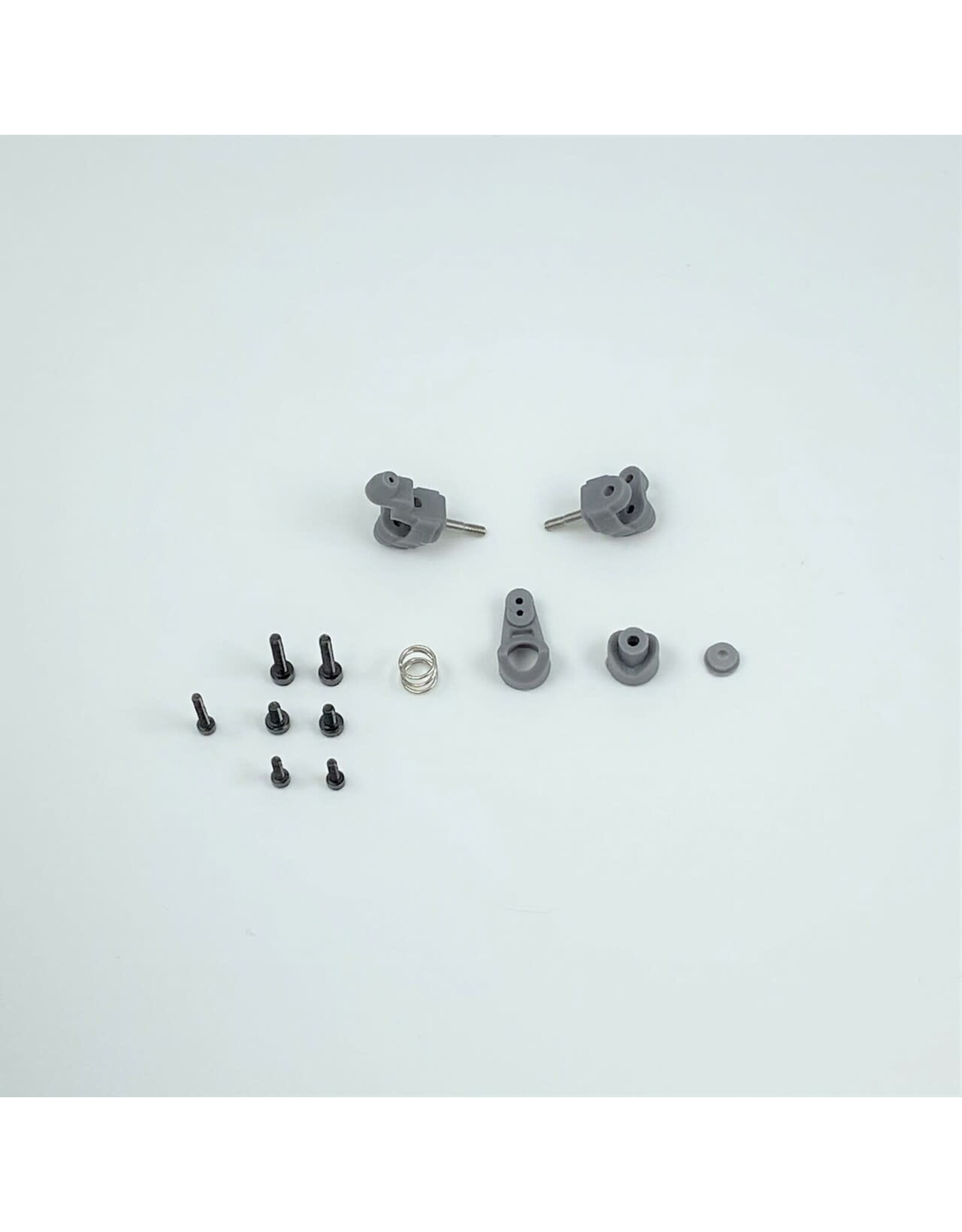 1RC Racing FR Spindles & Servo Saver, 1/18 Mid, Spr, EDM